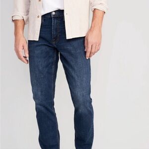 Old Navy Built In Tough Straight Jeans Dark Wash Workwear Construction 2Pr 32x32